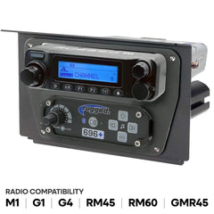 Rugged Polaris XP1 Mount Kit for Rugged Radios and Intercom - Rugged M1/G1/G4/RM45/RM60/GMR45 with Switch Holes