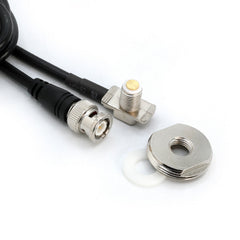 Rugged 15 Ft Antenna Coax Cable with BNC Connector and 3/8 NMO Mount