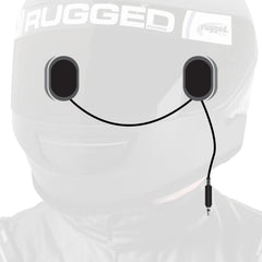Rugged Alpha Audio Speaker Pods - Velcro Mounting and Gel Ear Pods - Stereo & Mono 3.5mm