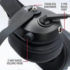 Rugged RW-H52 Bluetooth Headset for Cell Phones - 2-Way Radio Compatible