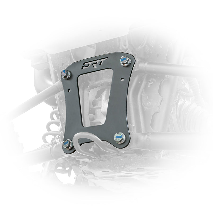 RZR Pro XP radius rod plate installed on rear frame