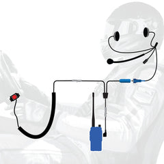 RUGGED Wired Driver Only Communication Kit with R1 Radio - Kit with Helmet Speakers