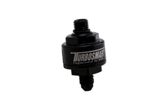 Turbosmart Billet Turbo Oil Feed Filter 44um -4AN To -4AN ORB - Black