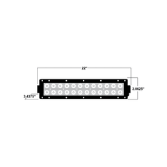 Dual Row LED Light bar 22 Inch - AJK Offroad