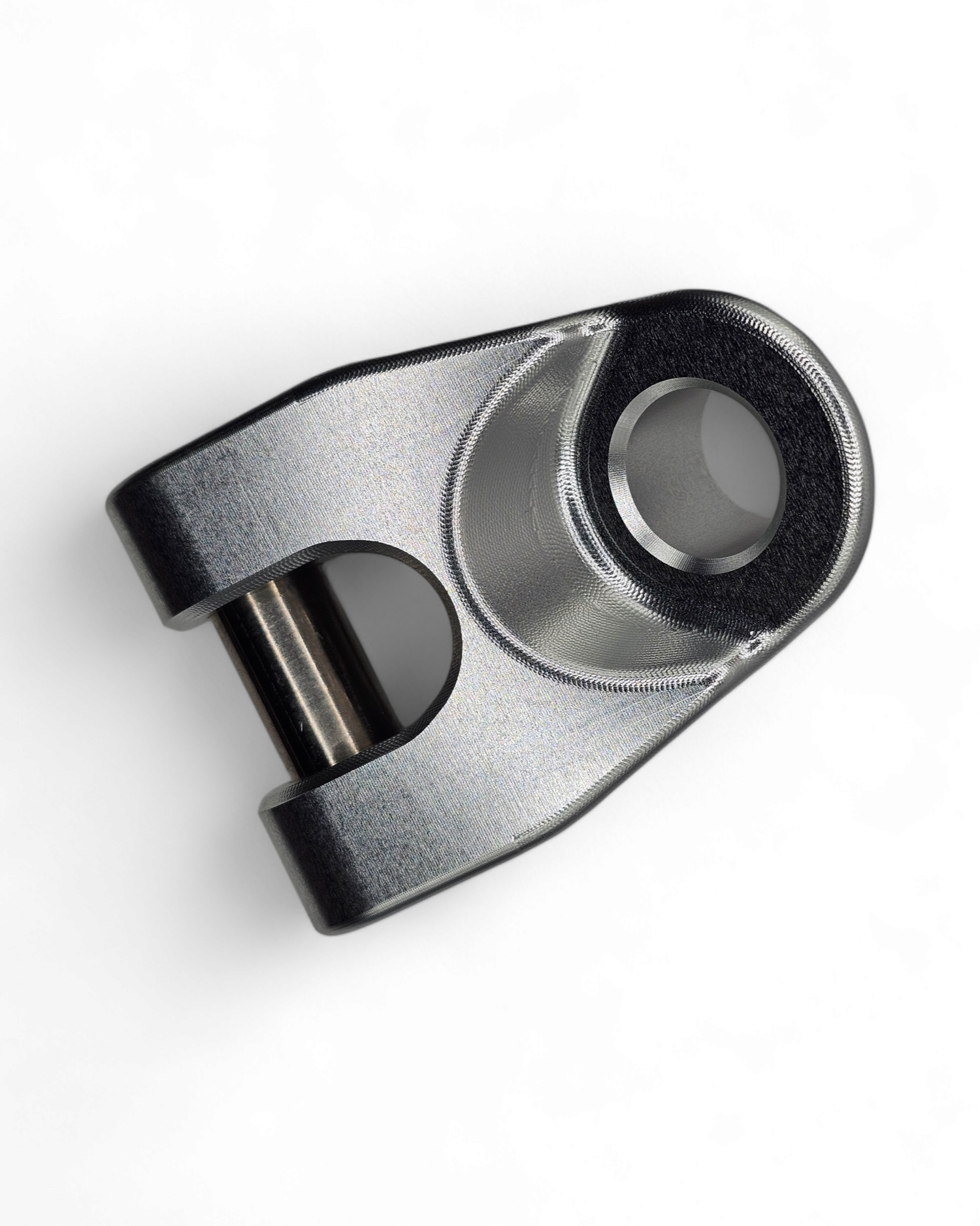 Winch Hook for EOD Billet and Amp Series Bumpers installed in hard anodized clear machine finish