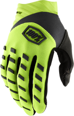 100-PERCENT AIRMATIC YOUTH GLOVES FLUO YELLOW/BLACK LG