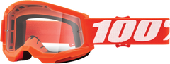 100-PERCENT STRATA 2 JUNIOR GOGGLE ORANGE CLEAR LENS