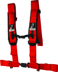 DragonFire Racing Harness- H-Style- 4-point- EZ-Adjust- 3in Buckle- Red 522047