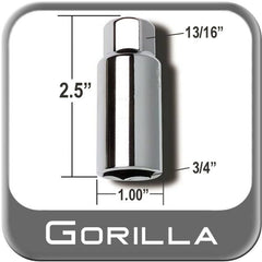 Gorilla Adapter Socket 13/16" - 3/4" Long Bulk (1316-34L)