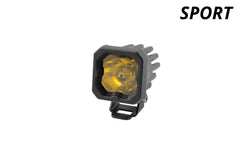 Diode Dynamics Stage Series C1 LED Pod Sport Yellow Wide Standard ABL (single) DD6443S