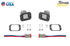 Diode Dynamics Stage Series C1 LED Pod White SAE Fog Flush ABL (pair) DD6850P