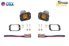 Diode Dynamics Stage Series C1 LED Pod Yellow SAE Fog Flush ABL (pair) DD6851P