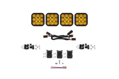Diode Dynamics SS5 Pro Universal CrossLink 4-Pod Lightbar Yellow Driving DD7253