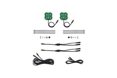 Diode Dynamics Stage Series Single-Color LED Rock Light, Green M8 (2-pack) DD7459