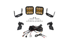 Diode Dynamics Polaris RZR A-Pillar LED Pod Kit, SS5 Pro Yellow Combo DD7642