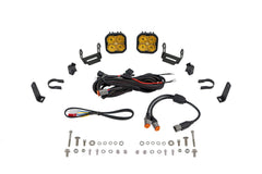 Diode Dynamics SS3 LED Bumper 1.5 Inch Roll Bar Kit, Sport Yellow SAE Fog (pair) DD7664