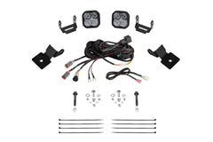 Diode Dynamics Stage Series SS3 A-Pillar Pod Kit for 2014-2018 Polaris RZR XP, Sport White Combo DD7846