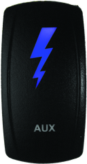 DragonFire Racing Lighted Switch Aux On/Off Blue Led 522628