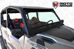 Moto Armor Vented Full Glass Windshield for Polaris General Black
