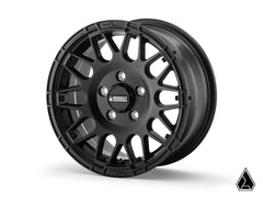 Assault Industries Standard XT Warrior Tires 30x10x15 on 15x7 Assault Industries Hellfire Satin Black Wheels 4/156 Pattern