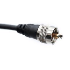 Rugged 15 Ft Antenna Cable with Removable Mini 3/8 NMO Bulkhead Mount