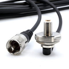 Rugged 17 Ft Antenna Coax Cable with 3/8 NMO (TM) Thick Mount