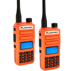 Rugged 2 Pack - Rugged GMR2 PLUS - GMRS and FRS Two Way Handheld Radios - Safety Yellow