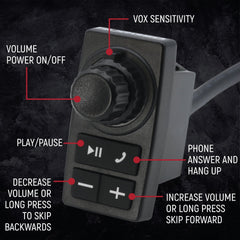 Rugged 696 PLUS - REMOTE HEAD Intercom with Bluetooth Music