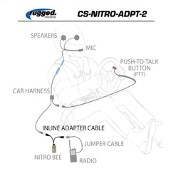 Rugged Nitro Bee Xtreme Car Harness Adapter - 6 Inch