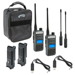Rugged Adventure Pack - Rugged GMR2 PLUS - GMRS and FRS Two Way Handheld Radios with Accessories - Grey