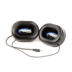 Rugged Alpha Audio Speaker Pods - Velcro Mounting and Gel Ear Pods - Stereo & Mono 3.5mm