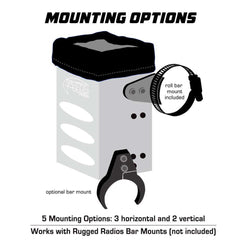 Rugged Aluminum Radio Box for Handheld Radios - Universal Mounting