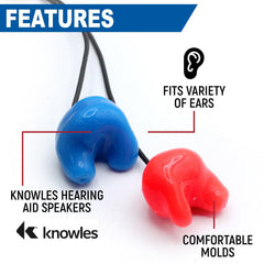 Rugged Challenger Semi-Custom Molded Ear Bud Speakers with 1/8 Plug - Stereo