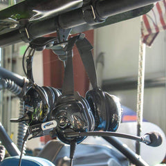 Rugged Dual Headset Hanger with Bar Mount - 2 Inches Tube Diameter