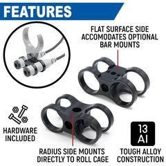 Rugged Dual Headset or Helmet Jack - Bar Mount - Offroad