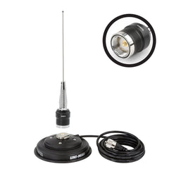 Rugged GMRS / UHF No Ground Plane (NGP) Whip Antenna Kit with Magnetic Mount