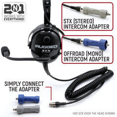 Rugged ULTIMATE Headset for STEREO and OFFROAD Intercoms - Model H42 - Overstock