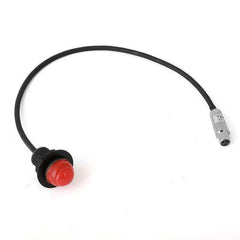 Rugged Hole Mount Push to Talk Cable (PTT) with 12 Straight Cord for Intercoms