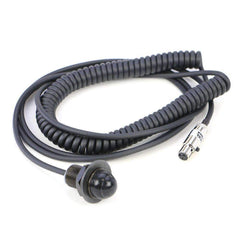 Rugged Hole Mount Steering Wheel Push to Talk Cable (PTT) with Coil Cord for Intercoms