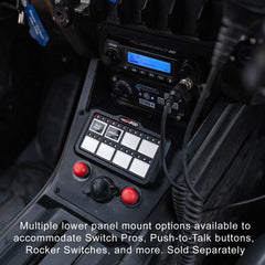 Rugged Polaris RZR PRO XP - Turbo R - Pro R - Complete Communication Kit with Bluetooth Intercom and 2-Way Radio - 696 PLUS Remote Head / M1 VHF Business Band / Radio Side Mount