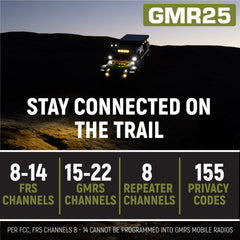 Rugged Radio Kit Lite - GMR25 Waterproof GMRS Mobile Radio with Stealth Antenna