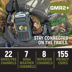 Rugged GMR2 PLUS - GMRS and FRS Two Way Handheld Radio - Grey