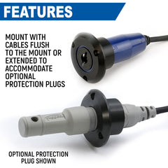 Rugged Single Headset / Helmet Jack Flush Mount - Offroad