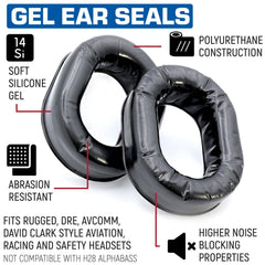 Rugged Ultimate Comfort Gel Ear Seals for Headsets