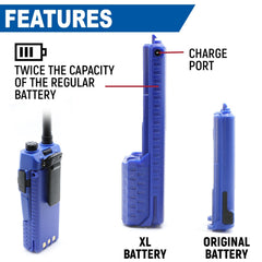 Rugged V3 / RH5R Handheld Radio High Capacity 3800mAH Battery