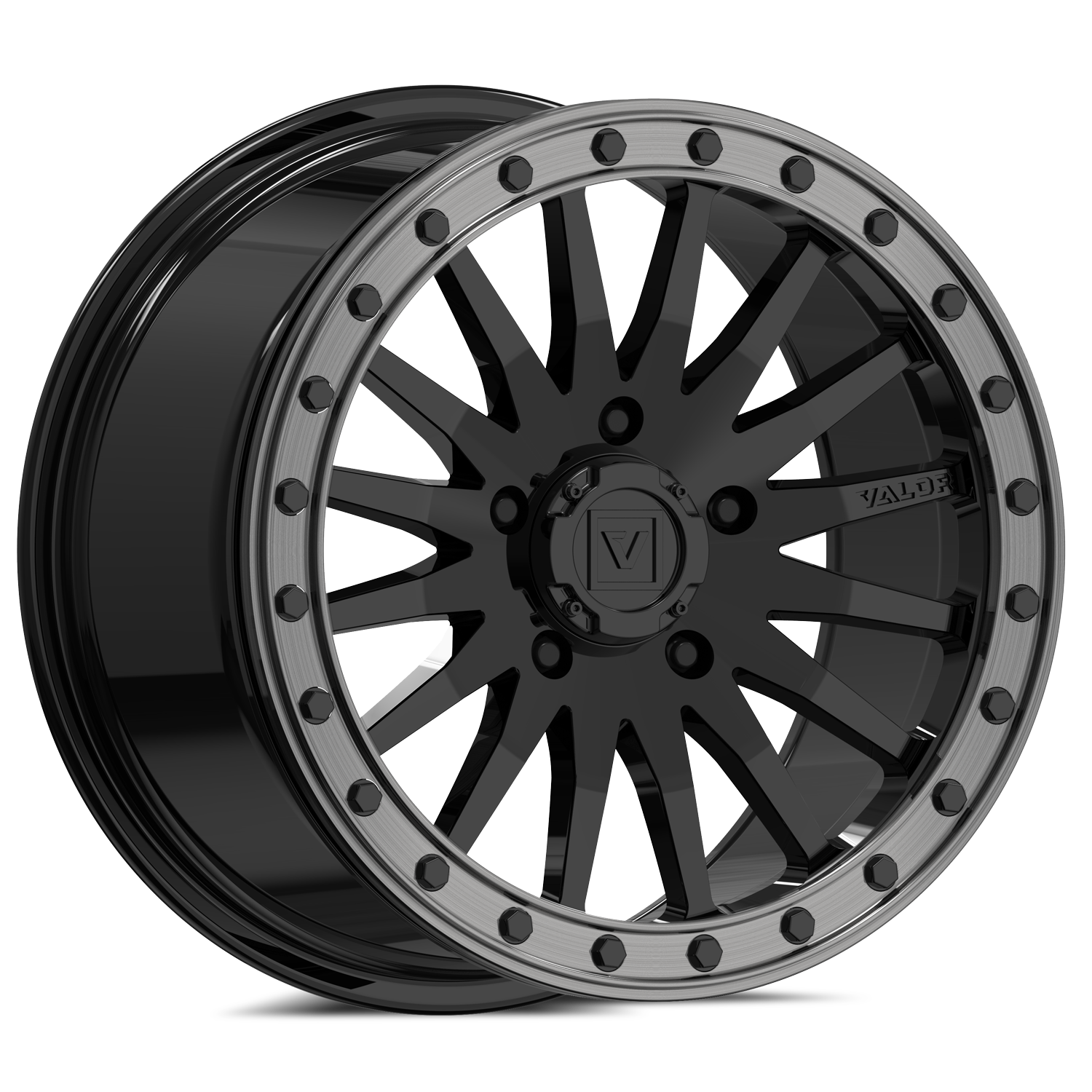 V06 Gloss Black UTV Beadlock - Valor Offroad
