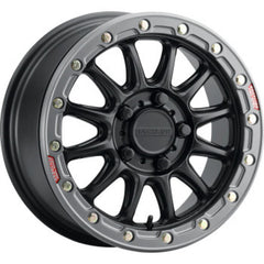 Raceline A14BG Alpha 15x10in/6x139.7 BP/25mm Offset/78.1mm Bore- Blk & Gunmetal Ring Beadlock Wheel A14BG-51060+25