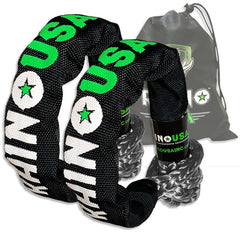 Rhino USA Synthetic Soft Shackles Gray (2-Pack) SFTSHACK-12-GRY-2