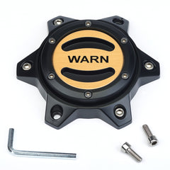 Warn REPLACEMENT WHEEL CENTER CAP - BLACK/GOLD 6 LUG 104481