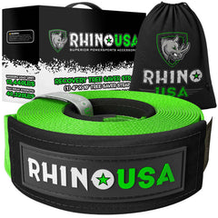 Rhino USA Recovery Tree Saver Strap 4Inx10Ft (Green) RG-TS4X10-GRN